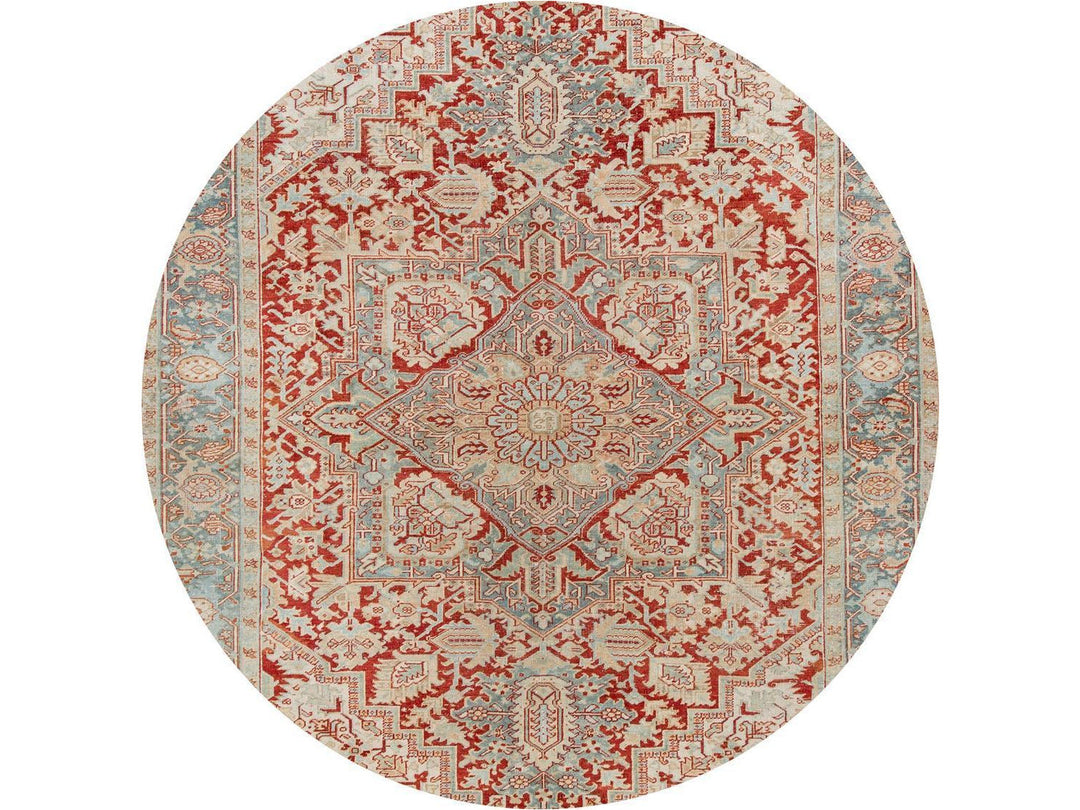 Vintage Persian Heriz Room Size Wool Rug 8 X 11