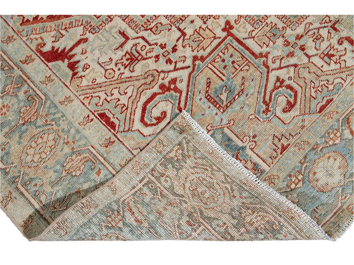 Vintage Persian Heriz Room Size Wool Rug 8 X 11