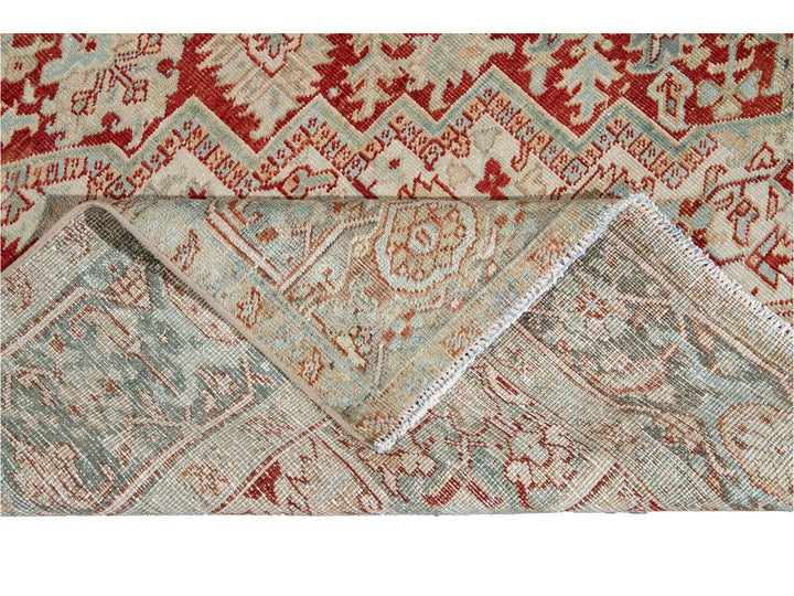 Vintage Persian Heriz Room Size Wool Rug 8 X 11