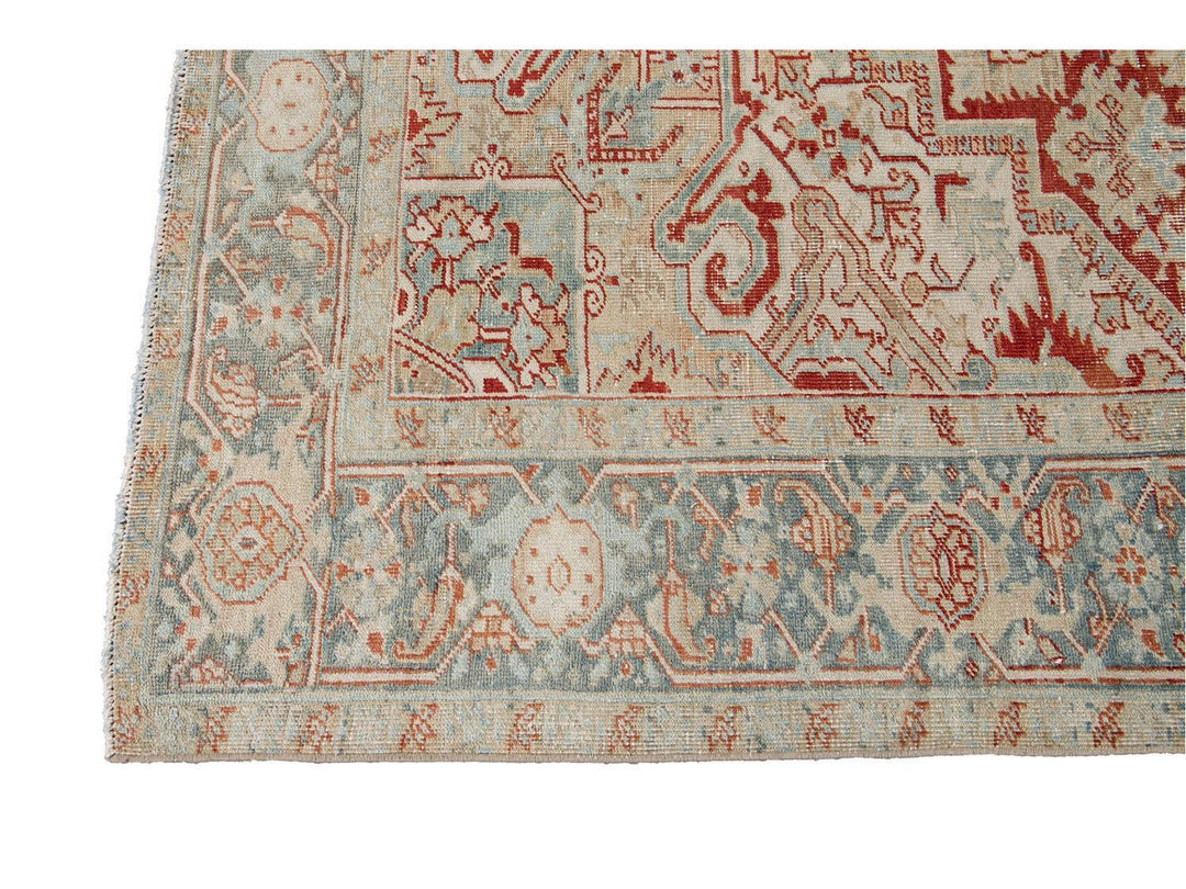 Vintage Persian Heriz Room Size Wool Rug 8 X 11