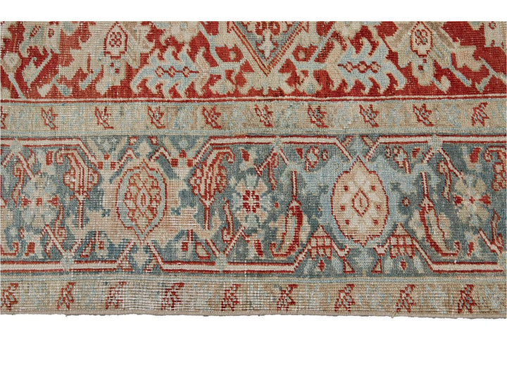 Vintage Persian Heriz Room Size Wool Rug 8 X 11