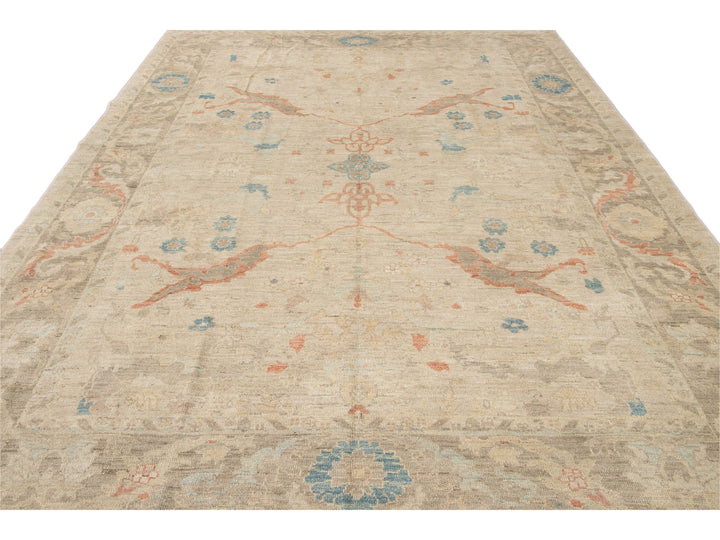 Modern Sultanabad Wool Rug 9 X 12