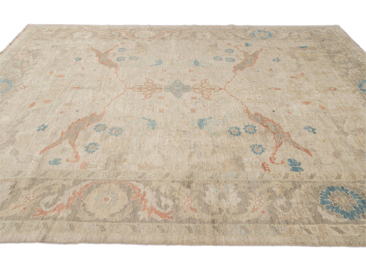 Modern Sultanabad Wool Rug 9 X 12