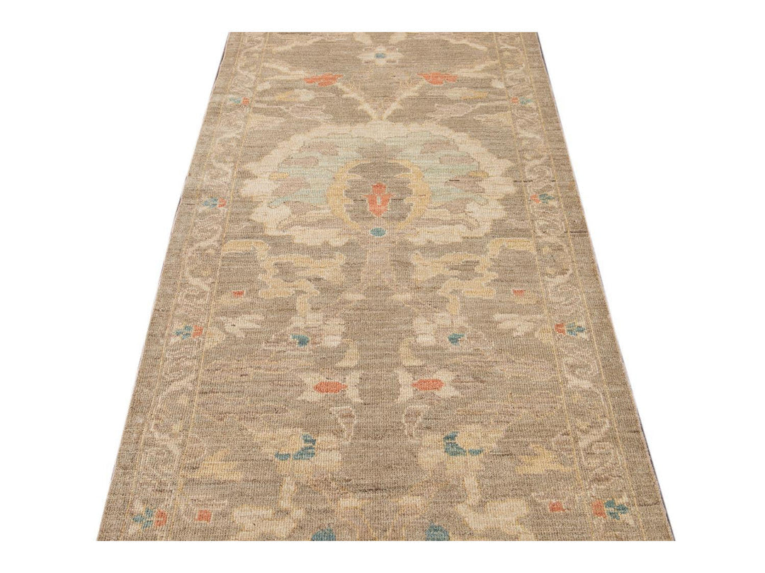 Modern Sultanabad Runner Wool Rug 3 X 16