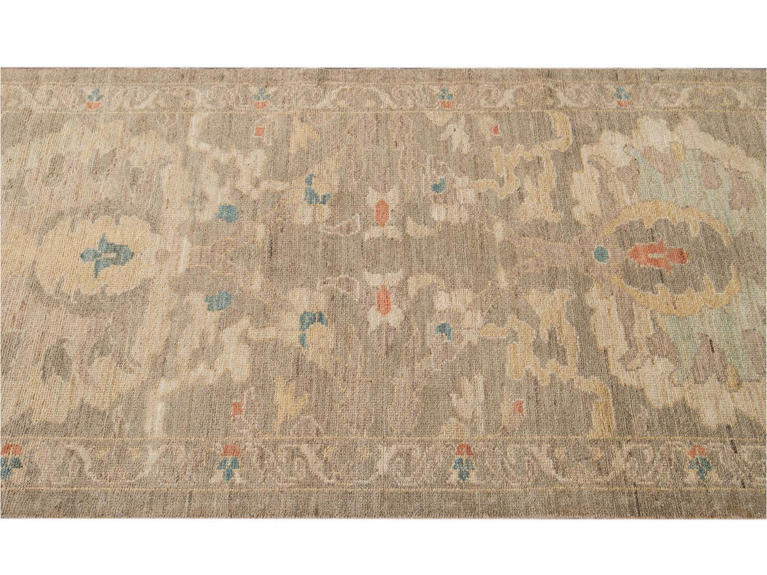 Modern Sultanabad Runner Wool Rug 3 X 16