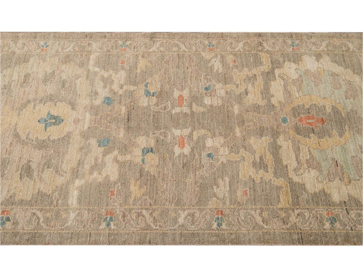 Modern Sultanabad Runner Wool Rug 3 X 16