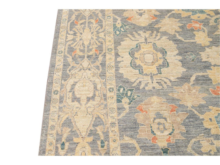 Modern Sultanabad Oversize Wool Rug 12 X 18
