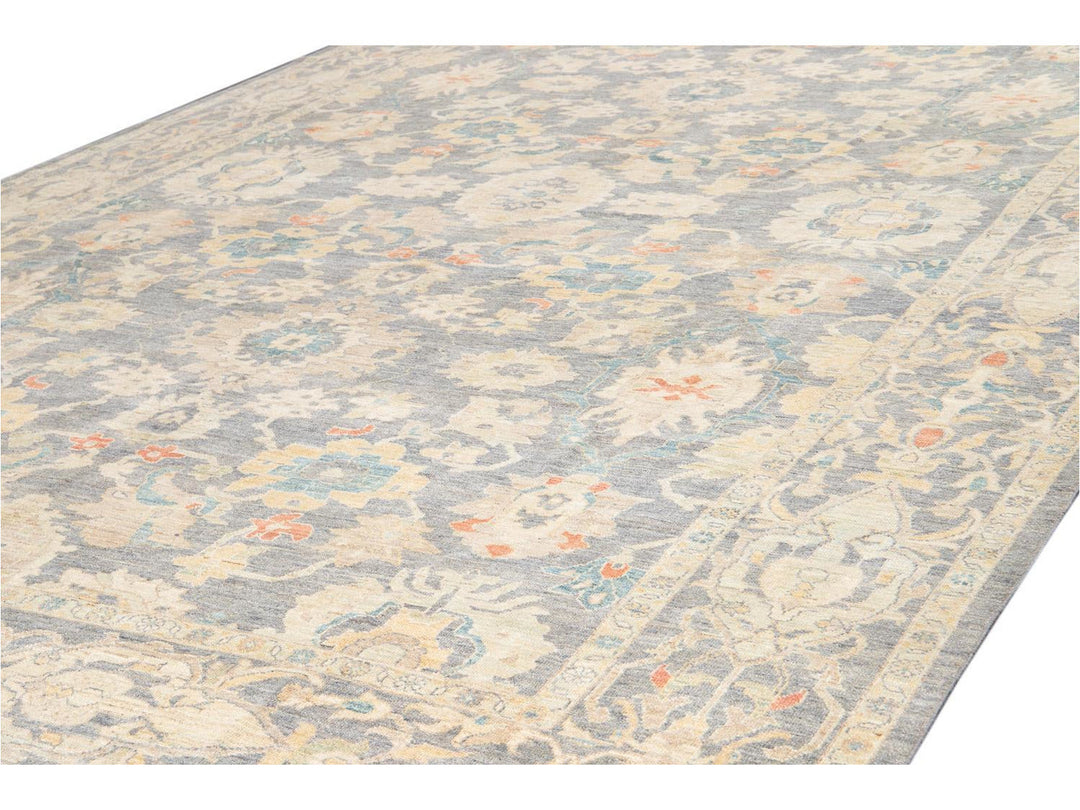 Modern Sultanabad Oversize Wool Rug 12 X 18