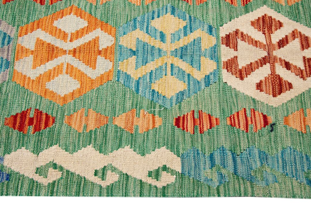 Modern Flatweave Kilim Wool Rug 8 X 12