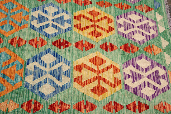 Modern Flatweave Kilim Wool Rug 8 X 12