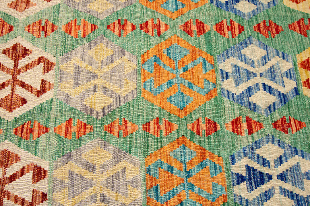 Modern Flatweave Kilim Wool Rug 8 X 12
