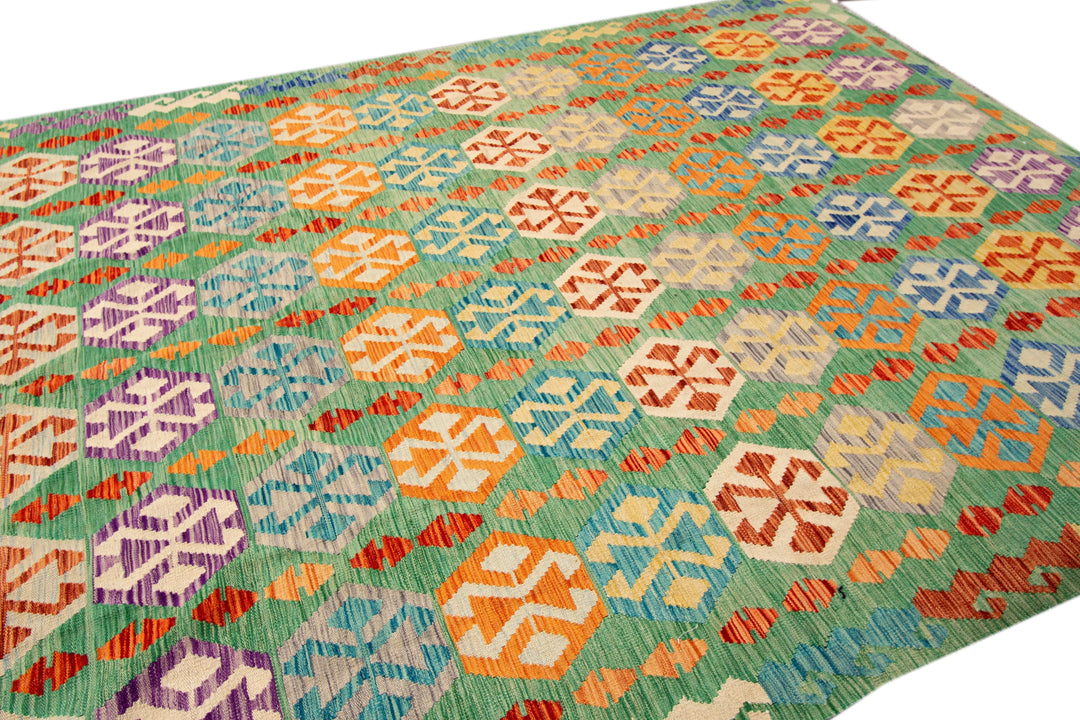 Modern Flatweave Kilim Wool Rug 8 X 12