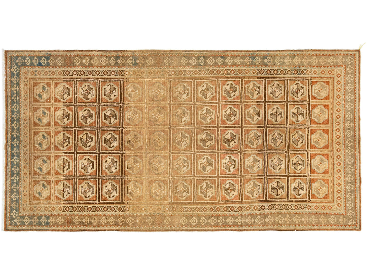 Antique Afshar Wool Runner 5 X 10
