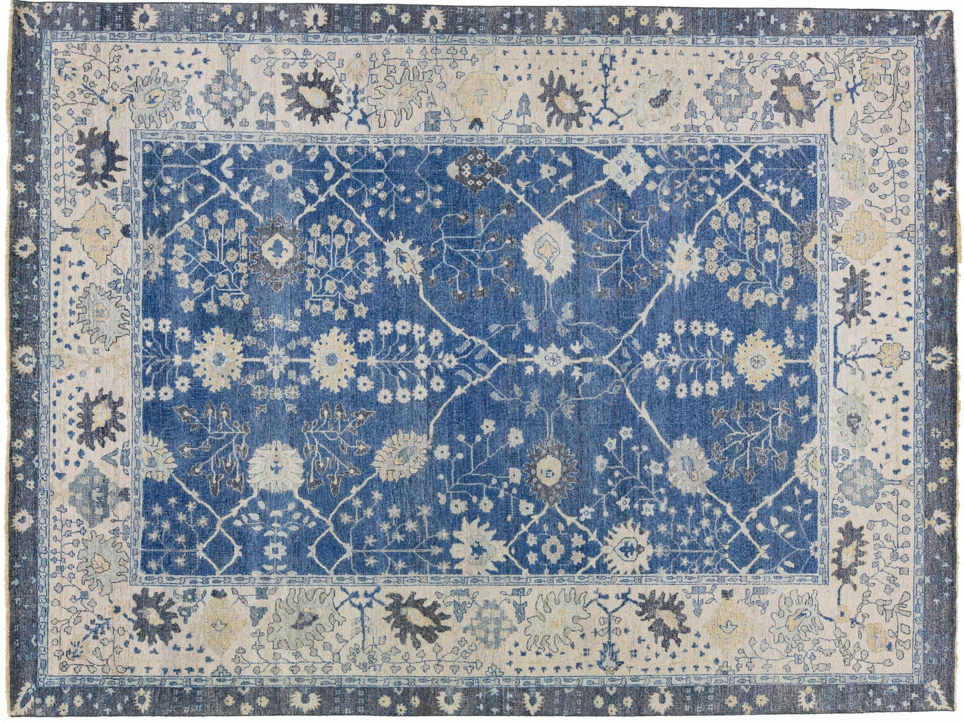 Apadana's Artisan Collection Handmade Blue Wool Rug