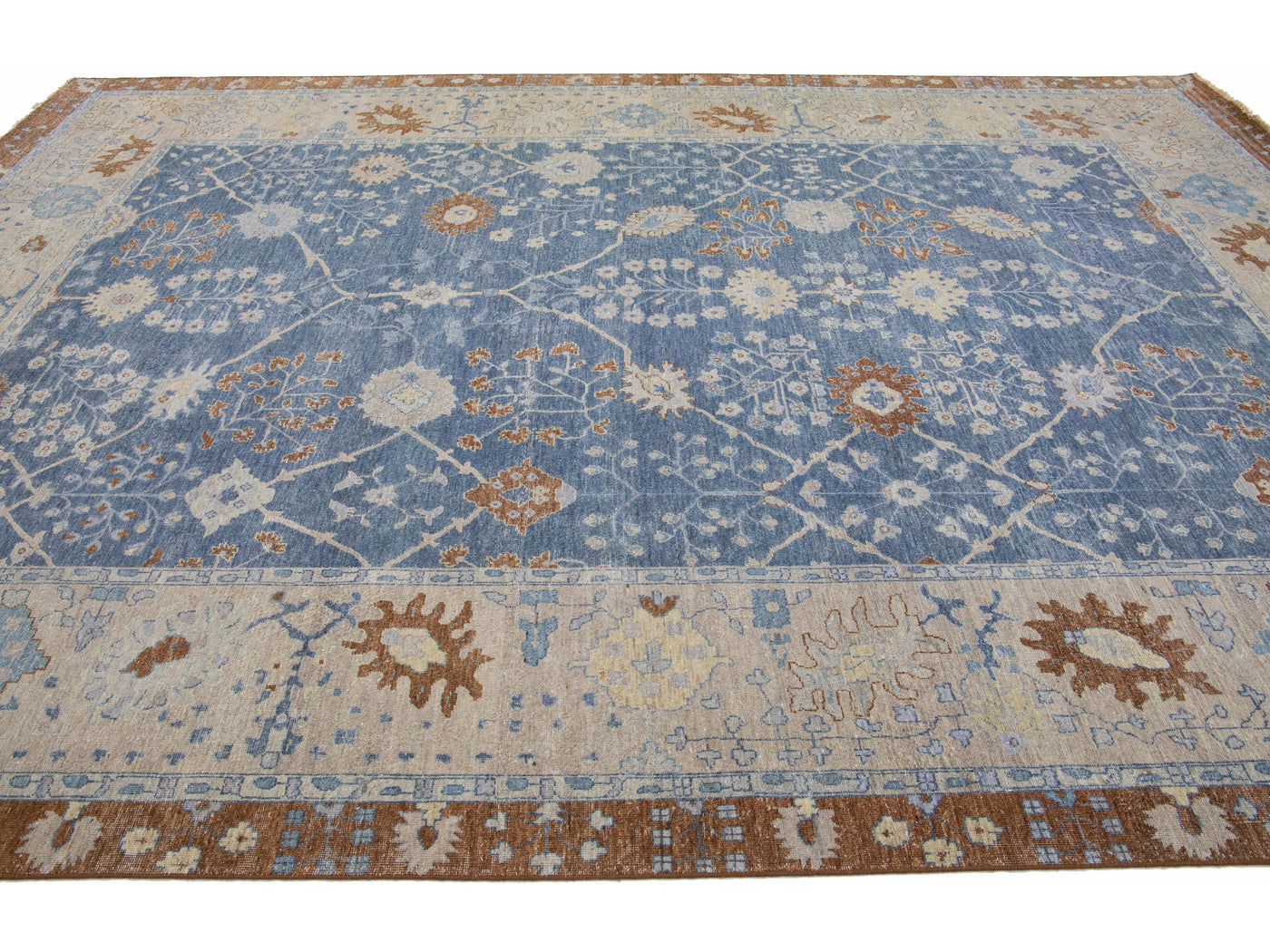 Modern Indian Wool Rug 10 X 14