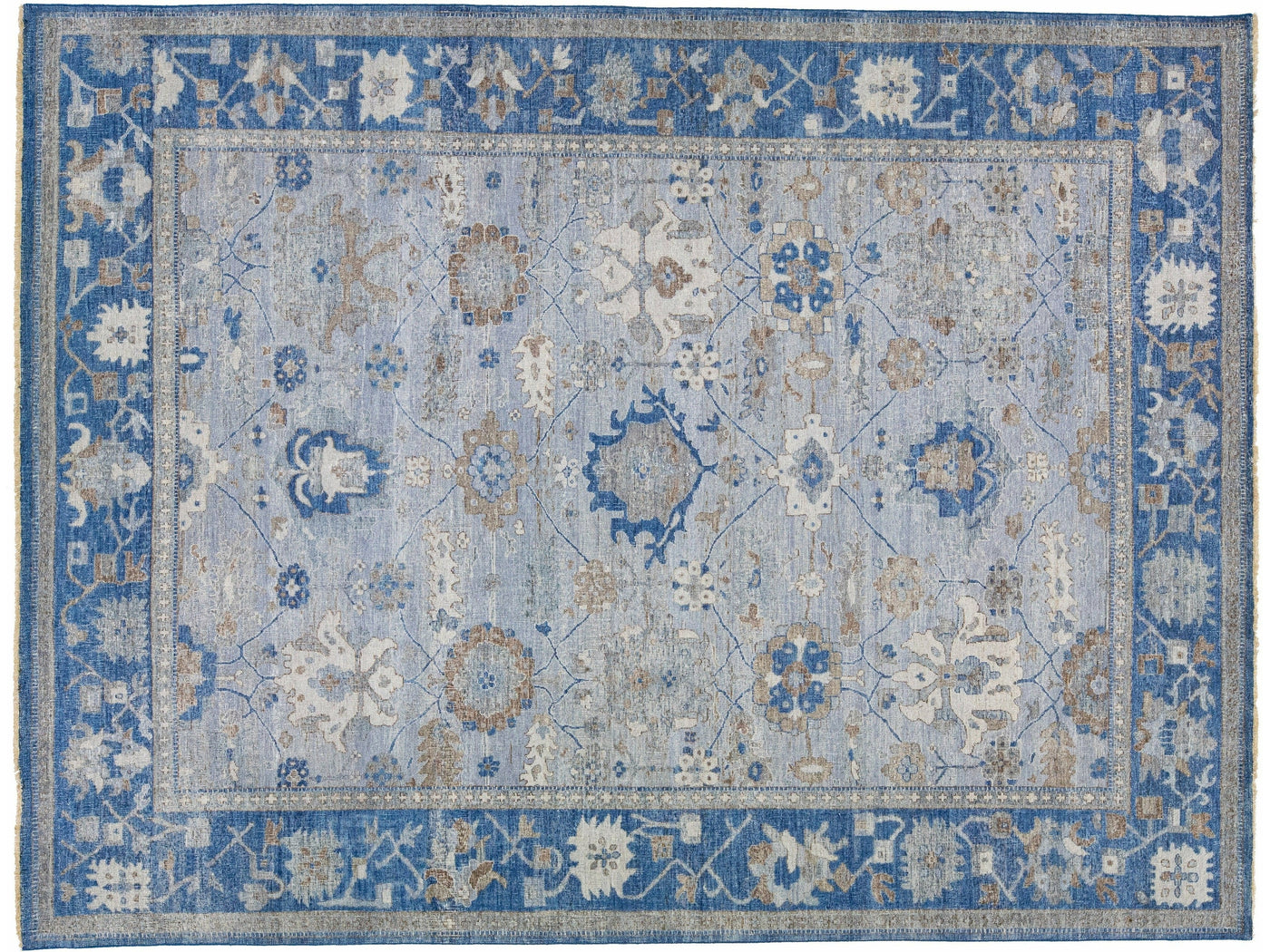 Apadana's Persian Style Mahal Gray Handmade Room Size Wool Rug