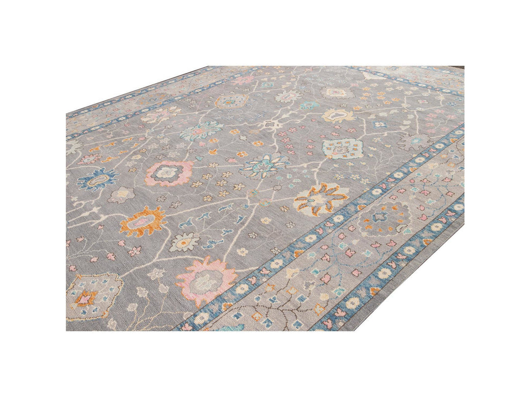 New  Contemporary Oushak Style Wool Rug 10 X 14