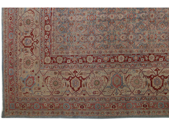 Antique Tabriz Wool Rug 14 X 14