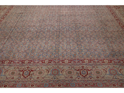 Antique Tabriz Wool Rug 14 X 14