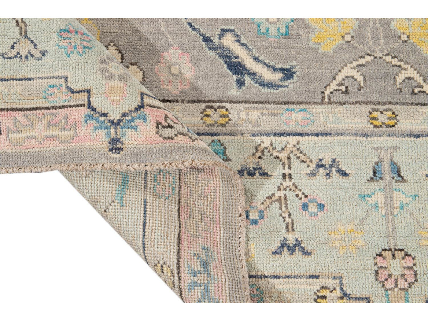 Modern Oushak Wool Rug 9 X 12