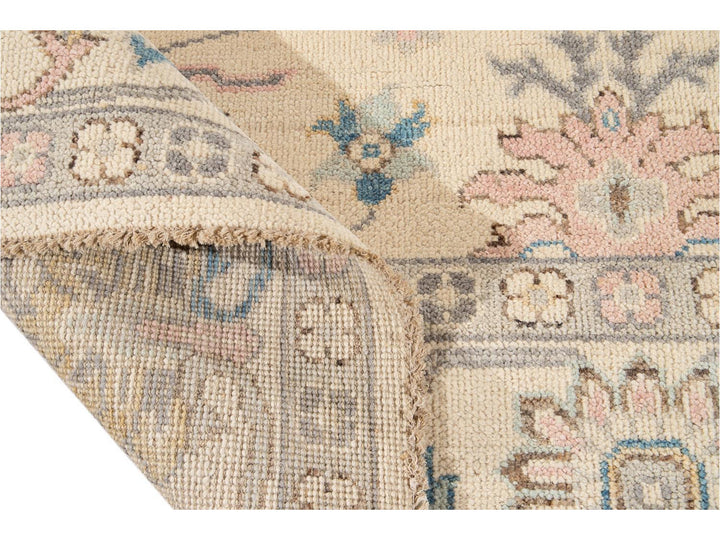 Modern Oushak Square Wool Rug 8 X 8