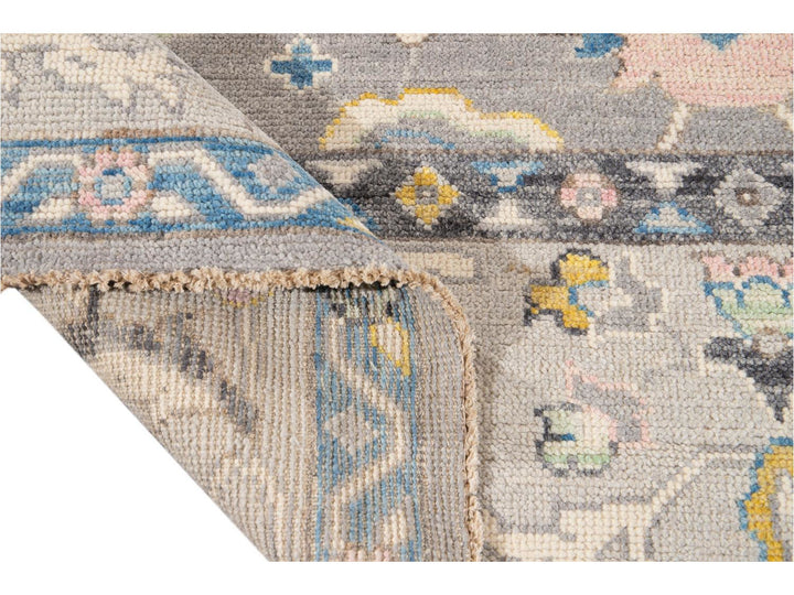 Modern Oushak Wool Rug 9 X 12