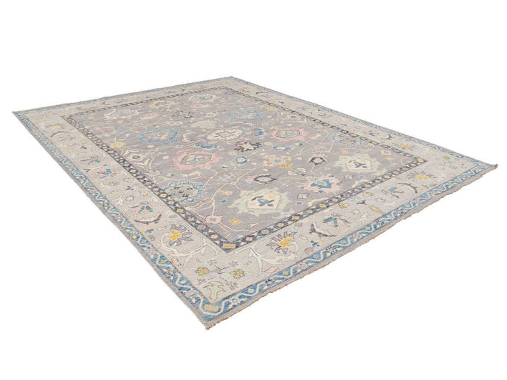 Modern Oushak Wool Rug 9 X 12