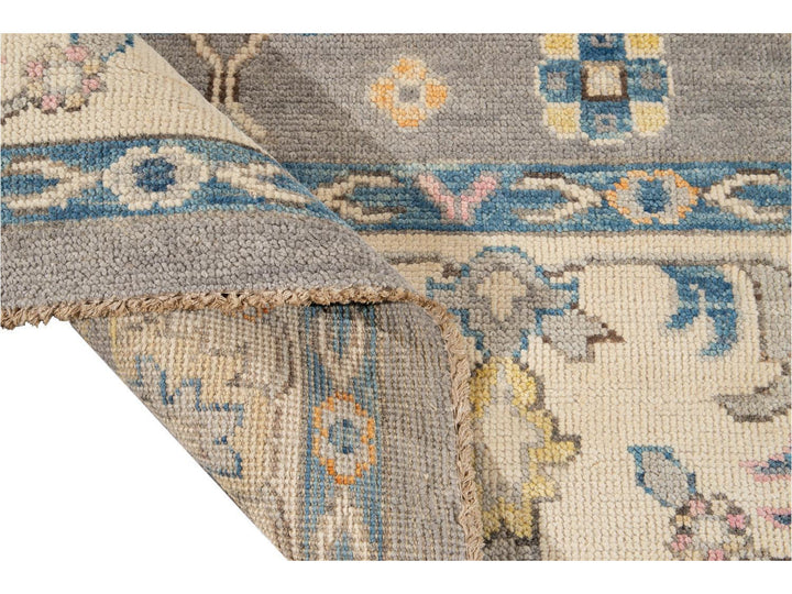 Modern Oushak Wool Rug 9 X 12