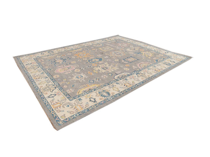 Modern Oushak Wool Rug 9 X 12