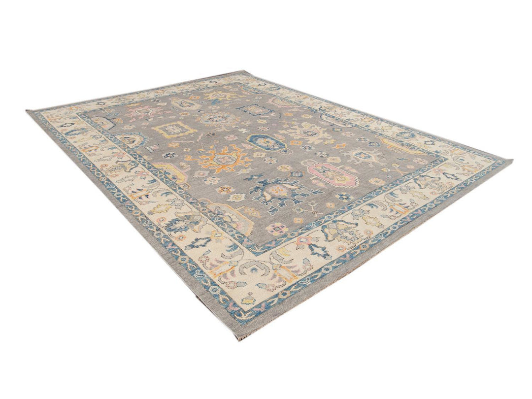 Modern Oushak Wool Rug 9 X 12