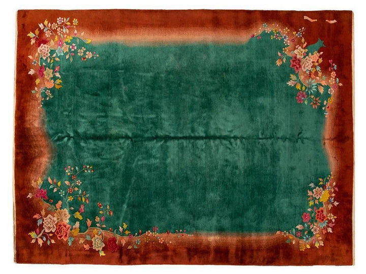 Antique Chinese Peking Wool Rug 9 X 12