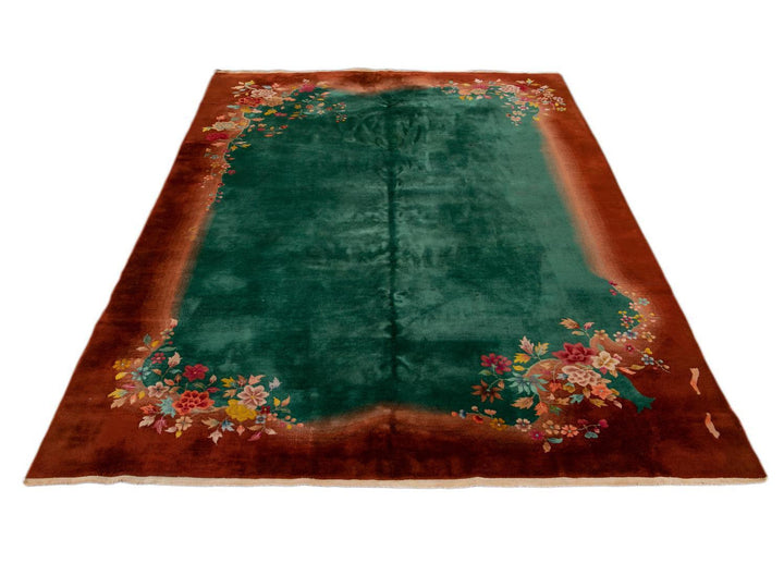 Antique Chinese Peking Wool Rug 9 X 12