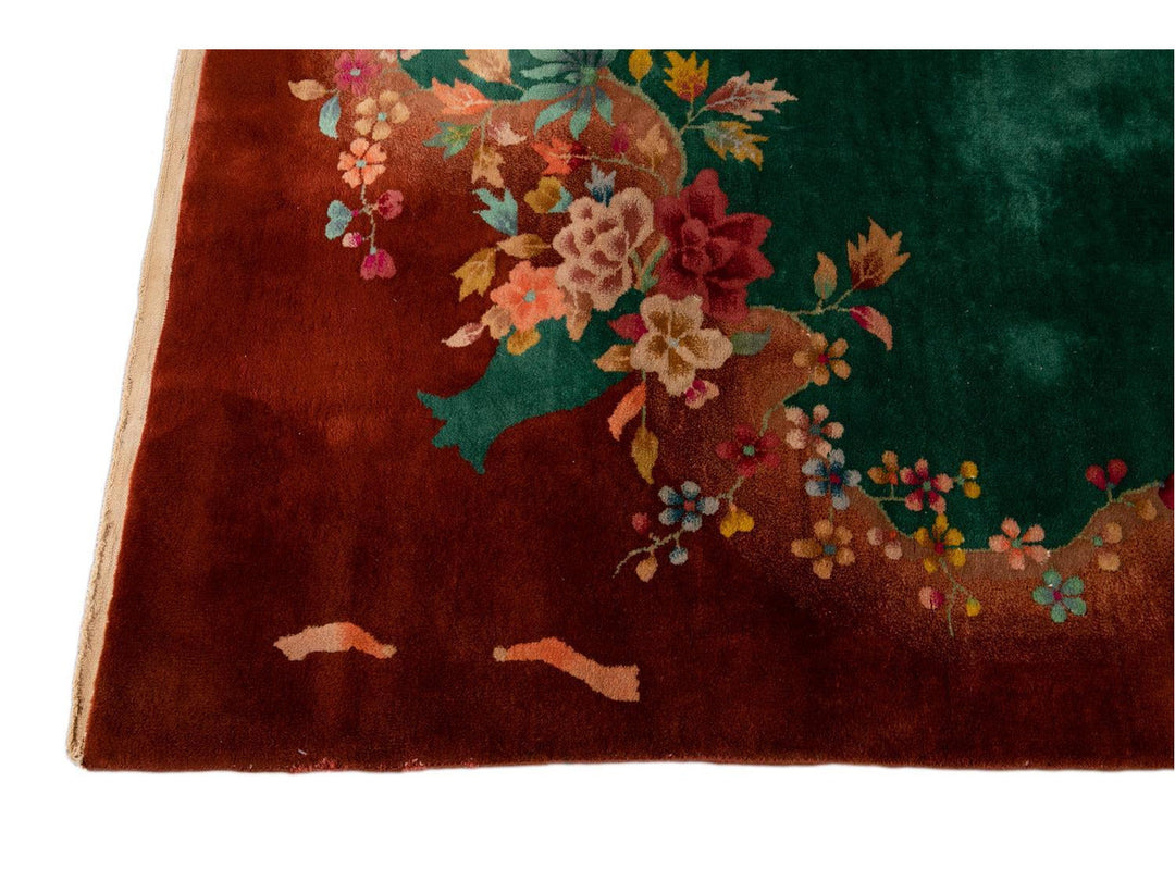 Antique Chinese Peking Wool Rug 9 X 12
