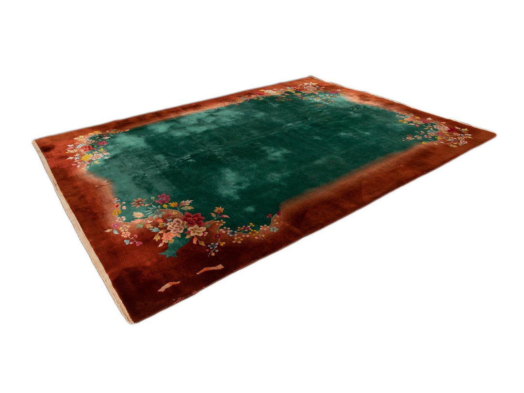 Antique Chinese Peking Wool Rug 9 X 12