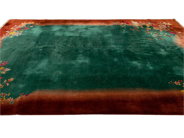 Antique Chinese Peking Wool Rug 9 X 12