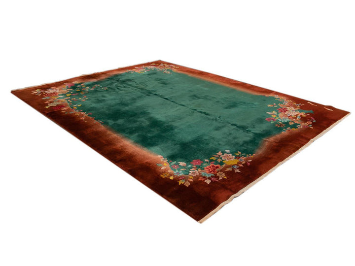 Antique Chinese Peking Wool Rug 9 X 12