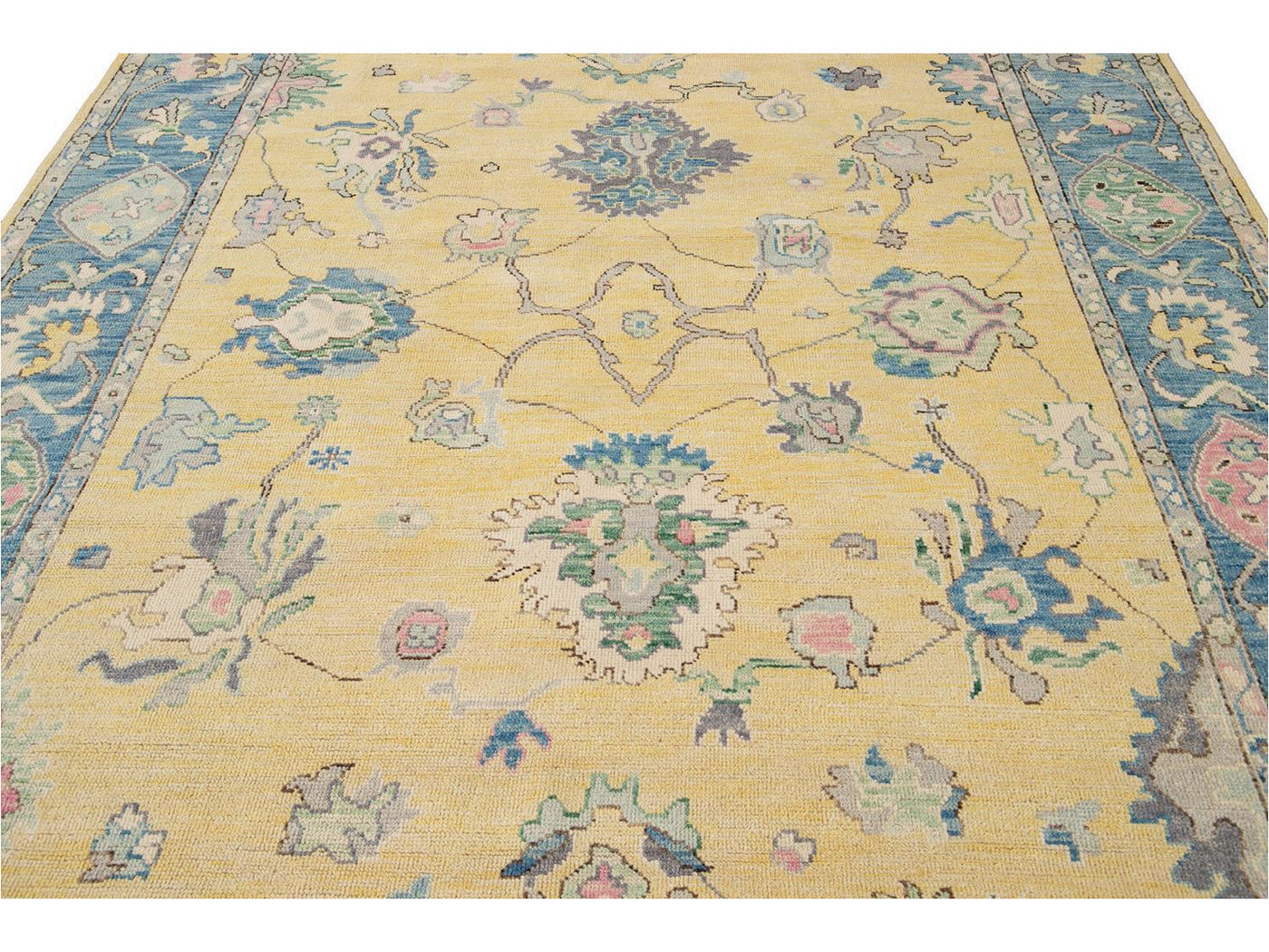 Modern Oushak Wool Rug 8 X 10