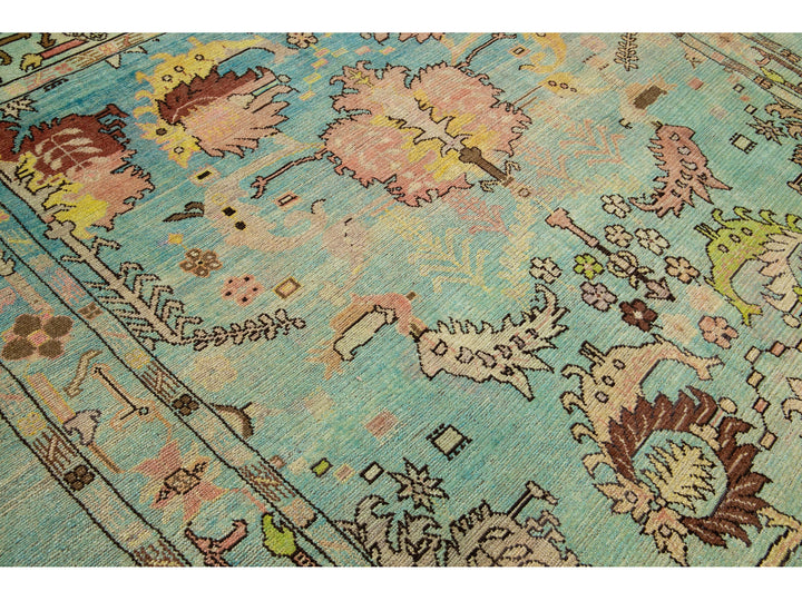 Transitional Revival Wool Rug 8 X 9
