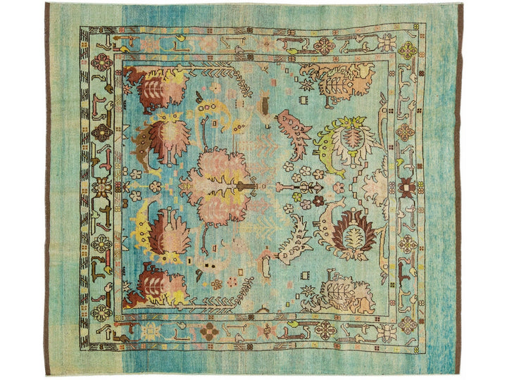 Transitional Revival Wool Rug 8 X 9