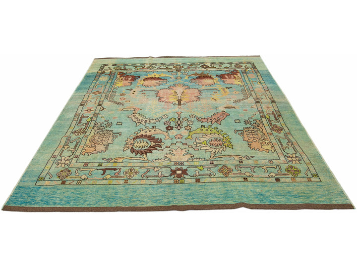 Transitional Revival Wool Rug 8 X 9
