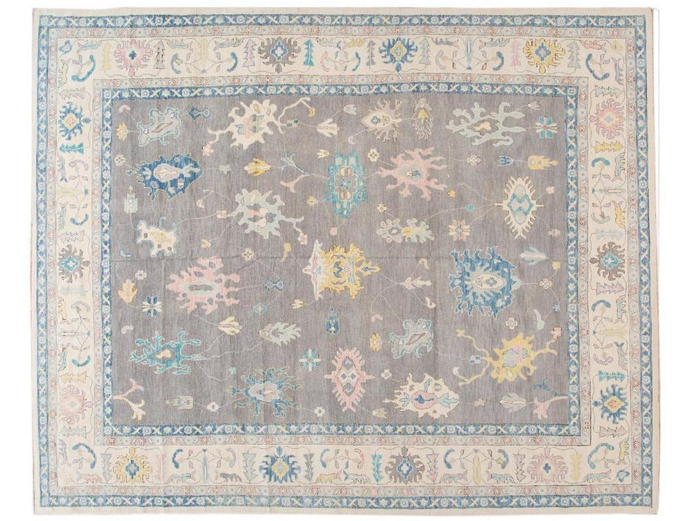 Modern Oushak Wool Rug 13 X 16