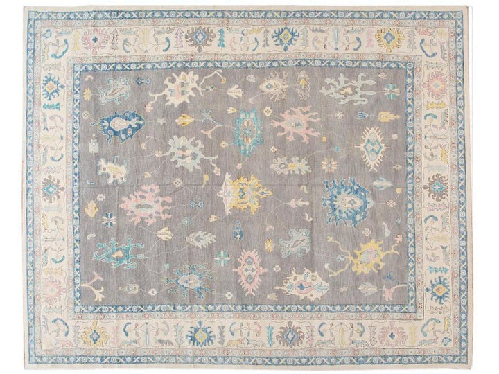 Modern Oushak Wool Rug 13 X 16