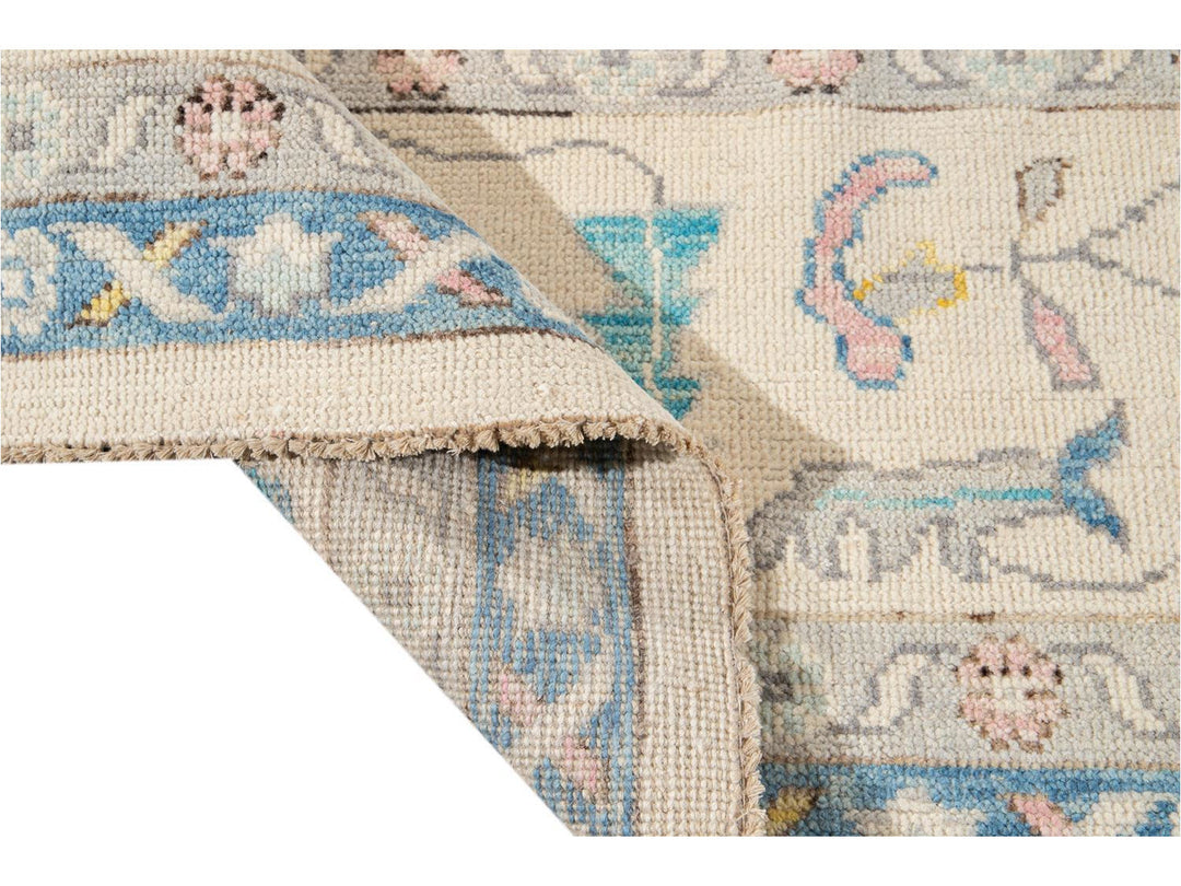 Modern Oushak Wool Rug 13 X 16