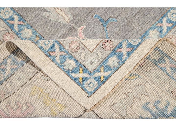 Modern Oushak Wool Rug 13 X 16