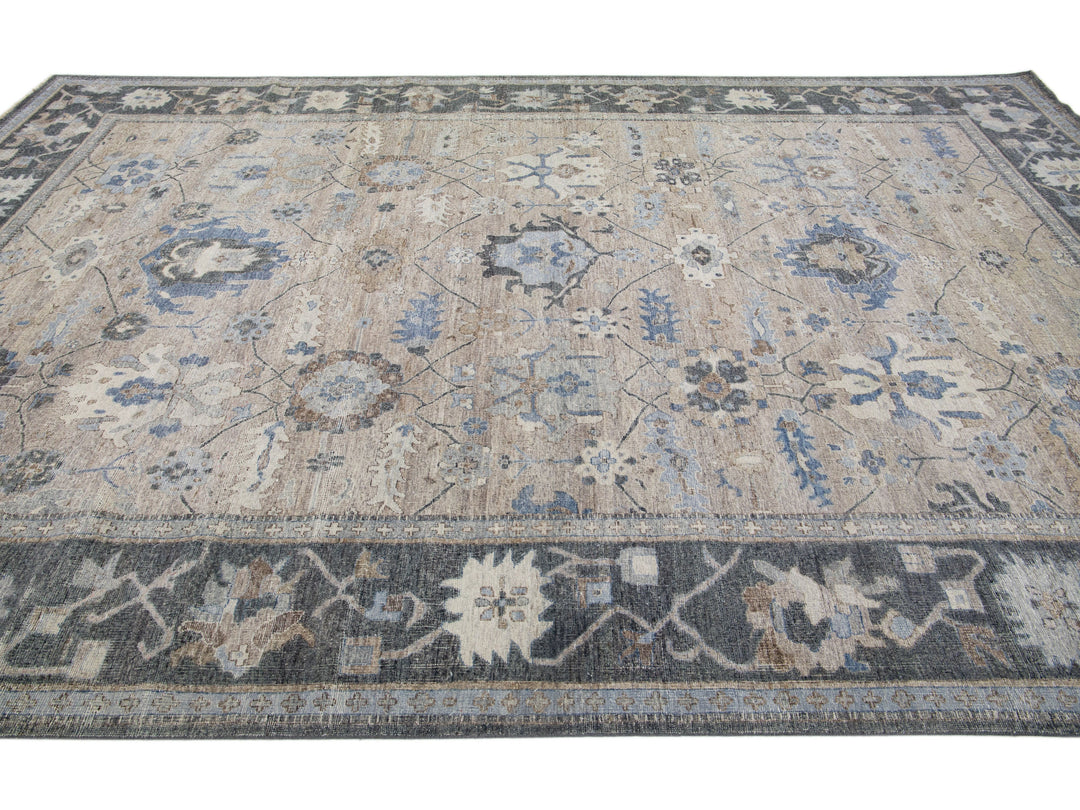 Modern Indian Wool Rug 10 X 15