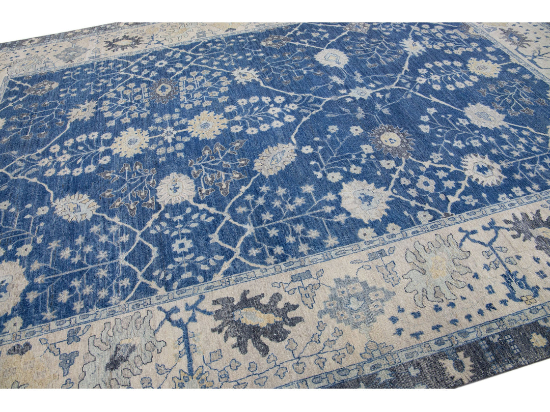 Modern Indian Wool Rug 10 X 14