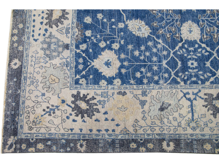 Modern Indian Wool Rug 10 X 14