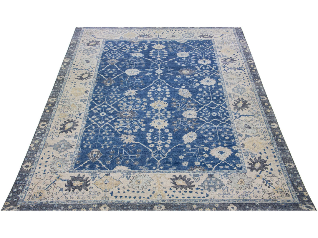 Modern Indian Wool Rug 10 X 14