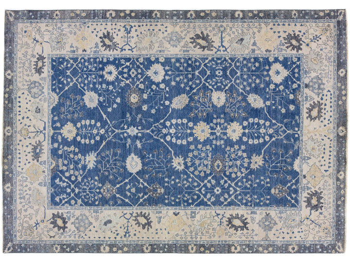 Modern Indian Wool Rug 10 X 14
