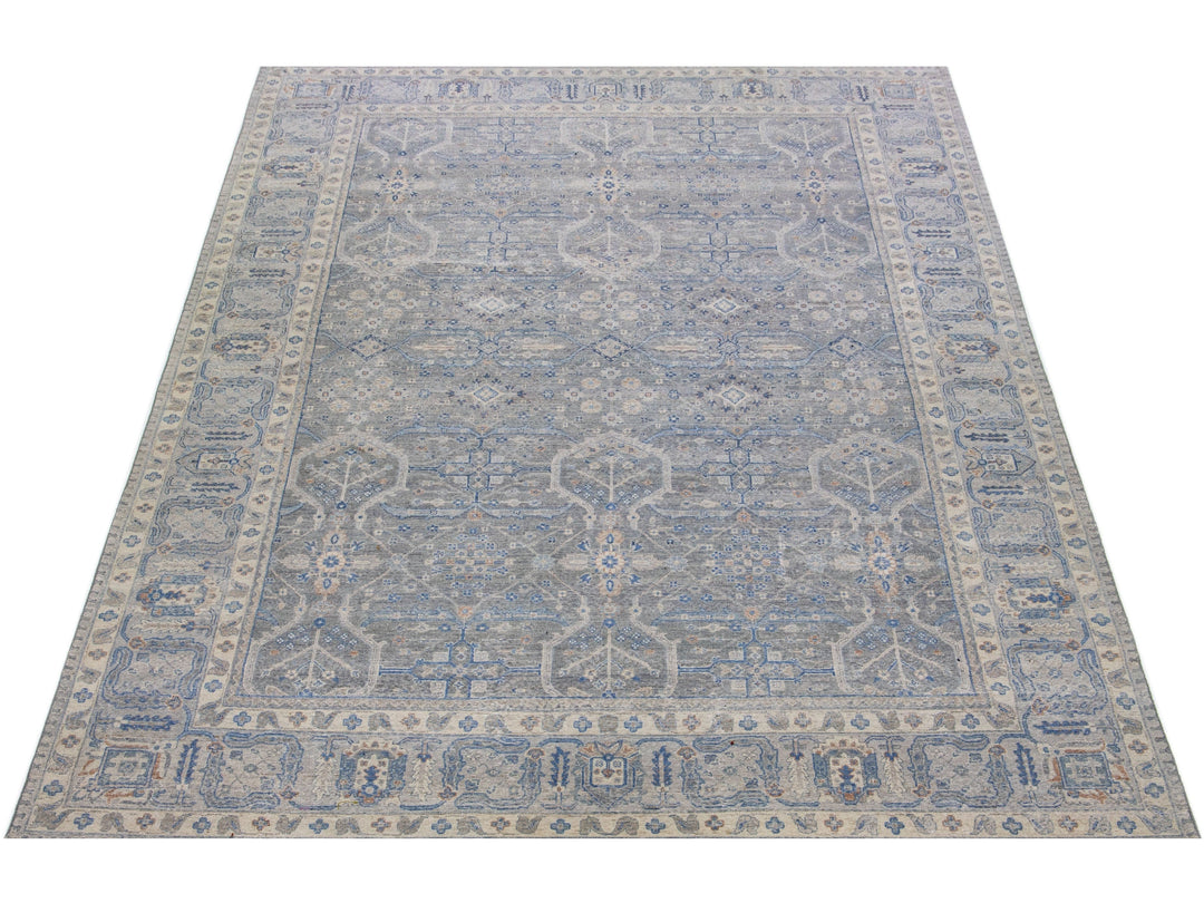 Modern Indian Wool Rug 10 X 14